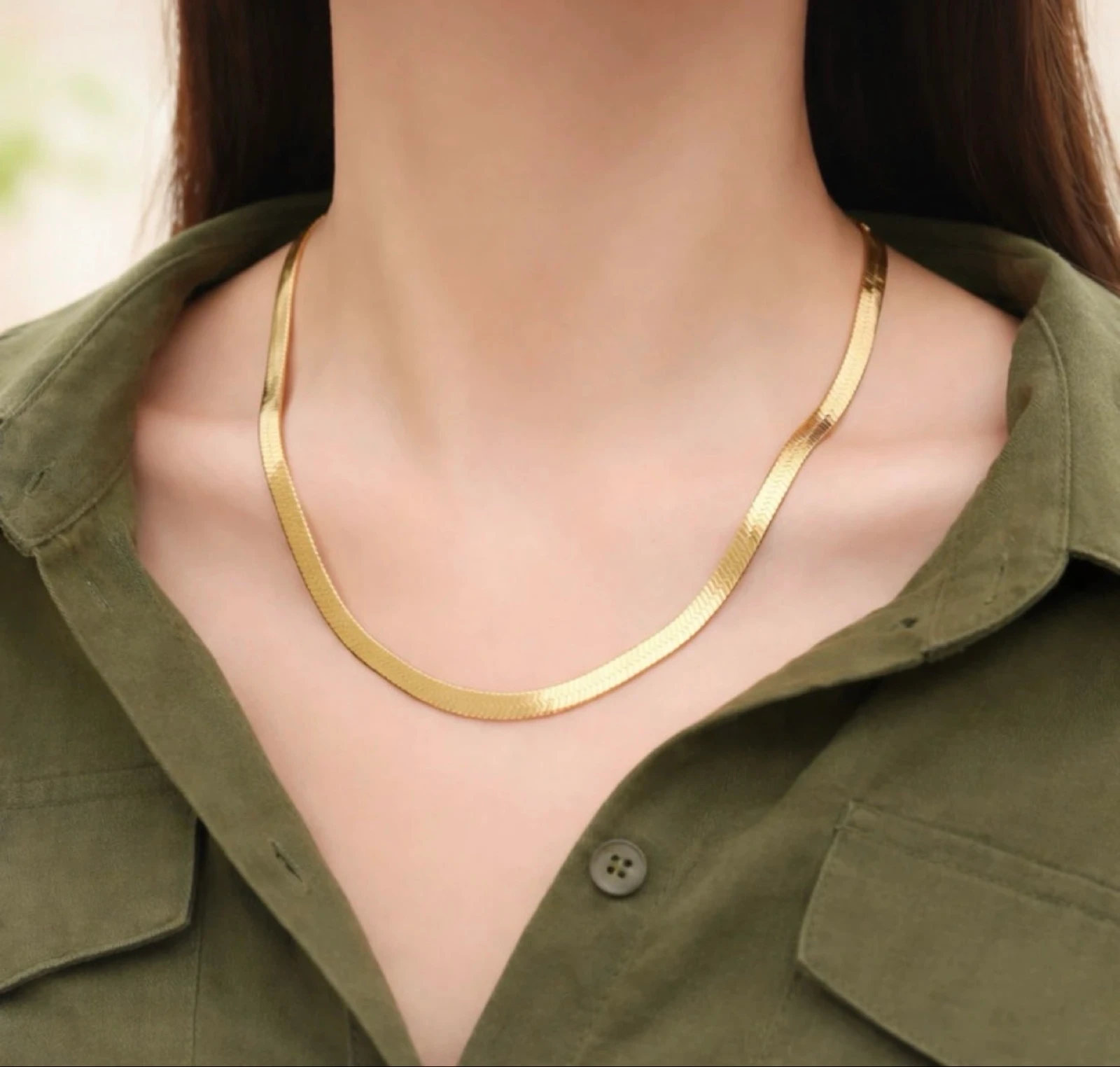 Collier maille serpent dorée - Chic & Minimaliste